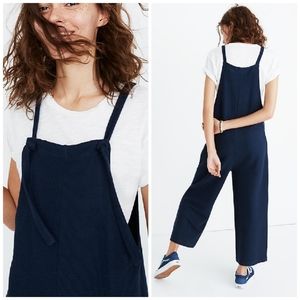 Madewell Texture & Thread Tie Strap Overalls